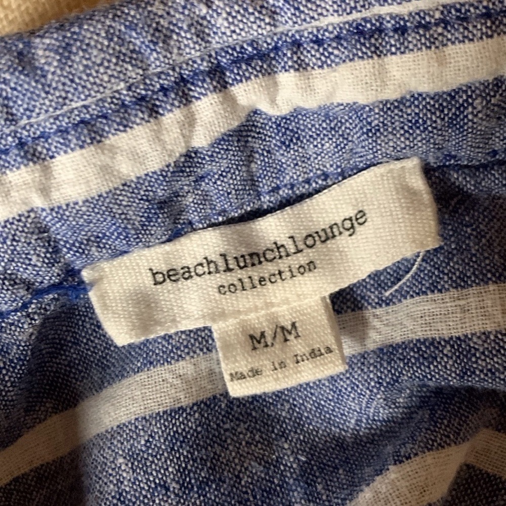 beachlunchlounge Striped Blue and White Mini Dress - Picture 14 of 15
